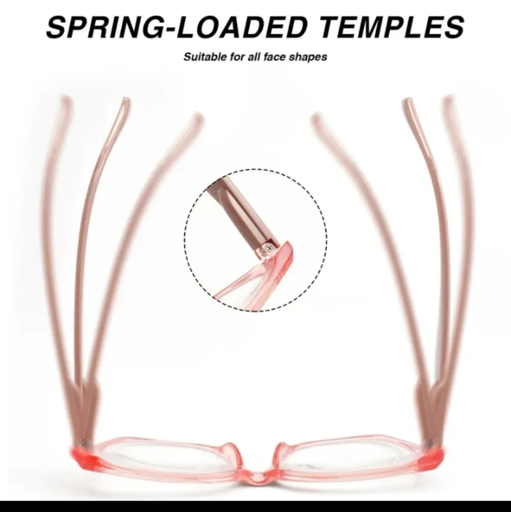 +1.00 Chic Blush Pink Retro Style Reading Glasses